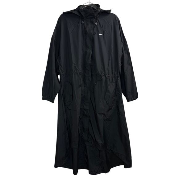 NWT Nike Sportswear Essential Black Trench Coat Women’s Size Small (FN2843-010) - Picture 11 of 15
